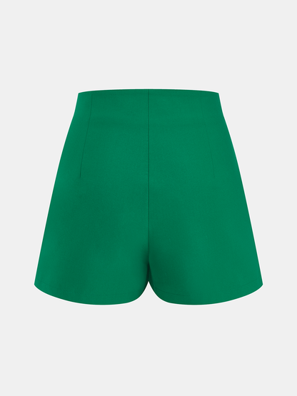 Button Front Tailored Vest & Skort Set