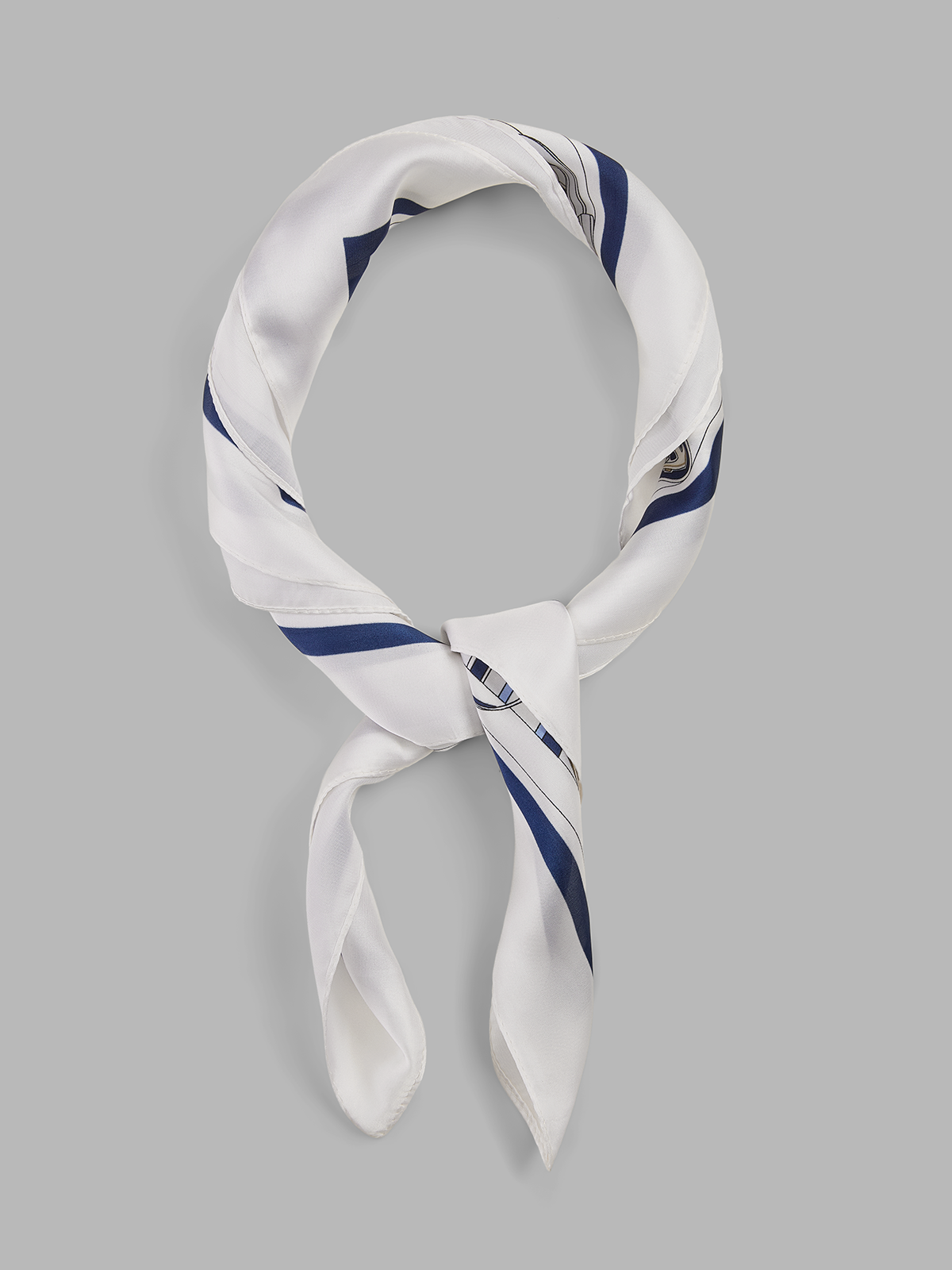 Nautical Sailboat Anchor Print Square Scarf