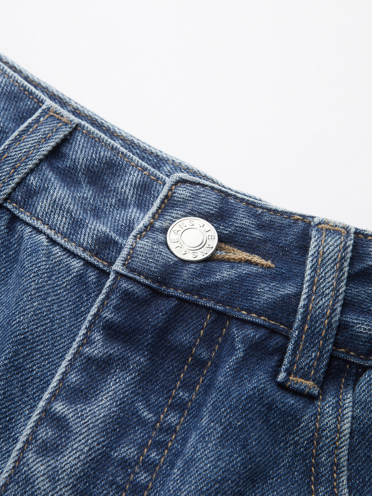 Side Slit Mid-Waist Wide-Leg Jeans
