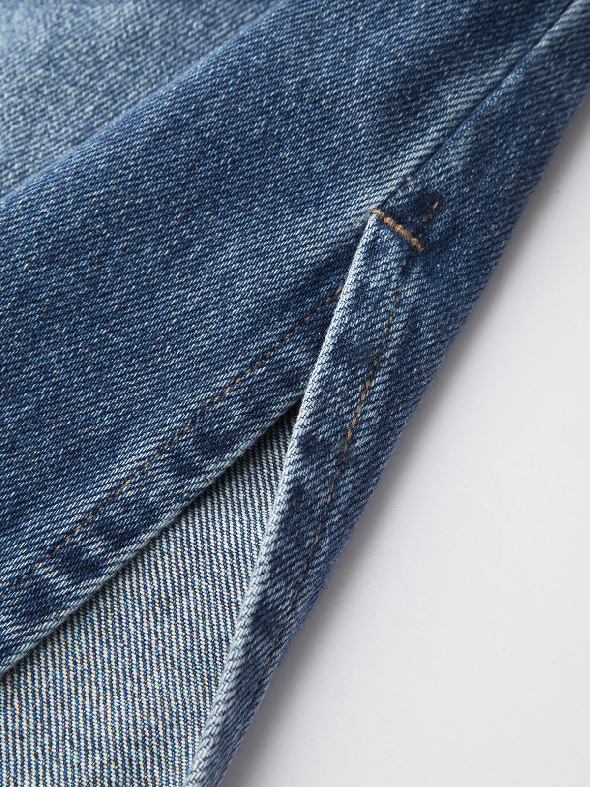 Side Slit Mid-Waist Wide-Leg Jeans