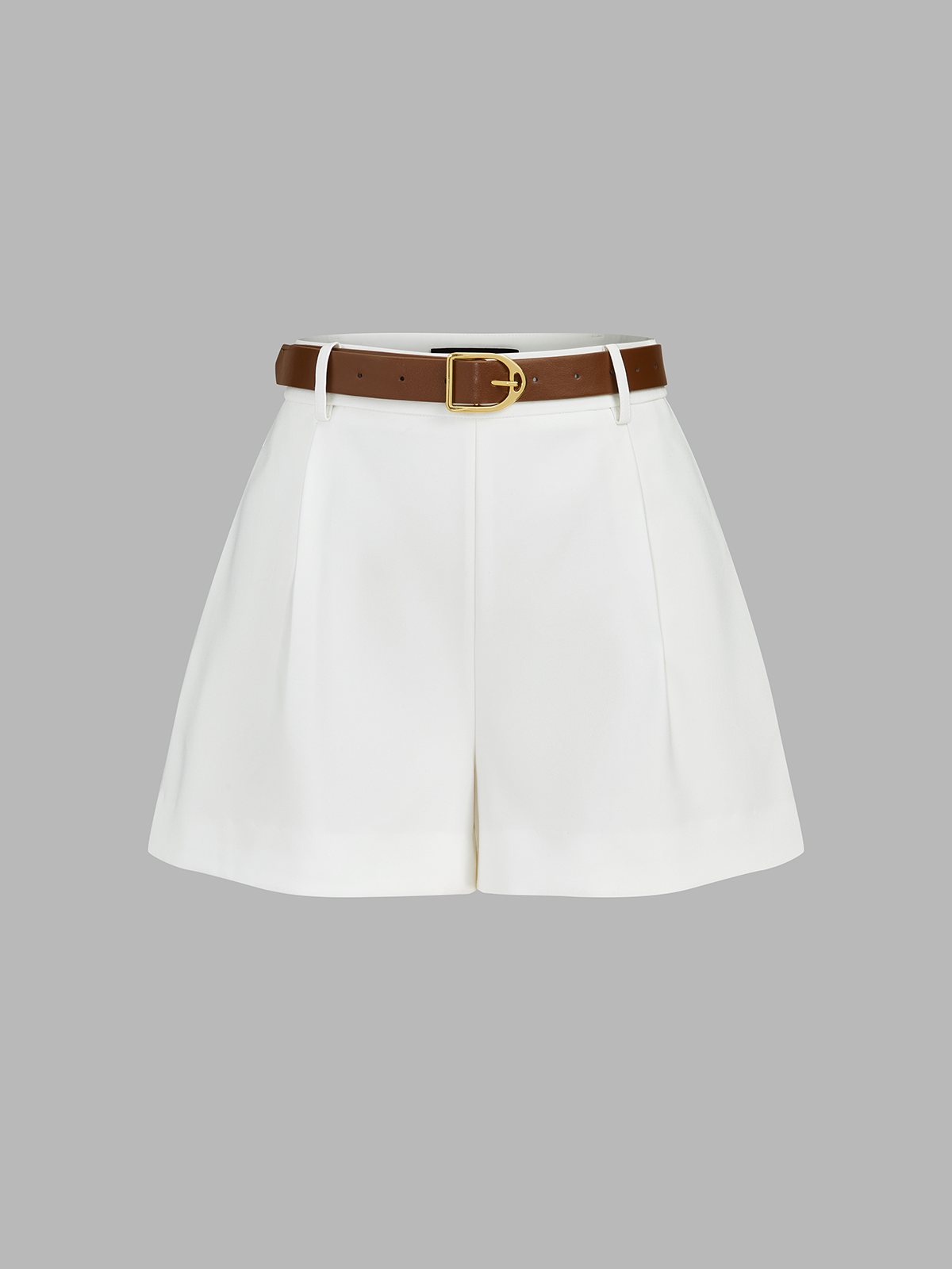 Draped Sleeveless Top & Belted Shorts Set