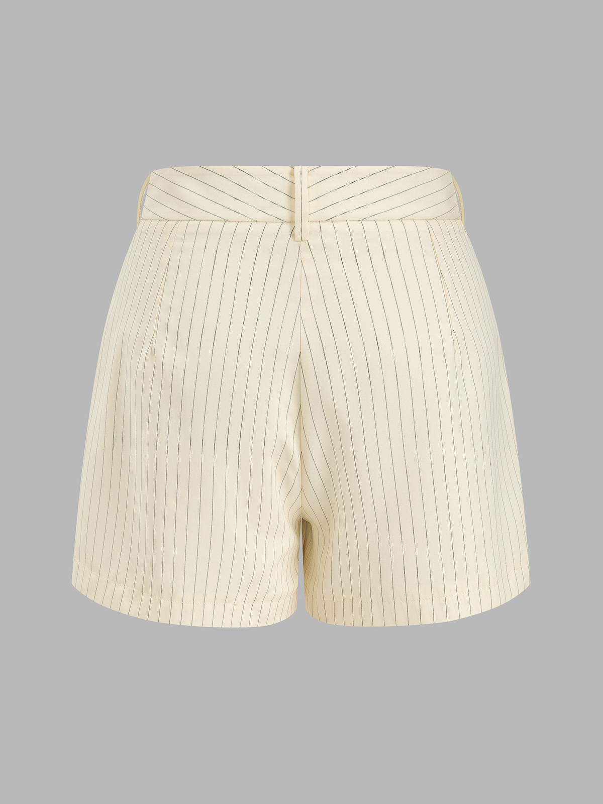 Striped Tie-Front Cropped Top & Shorts Set