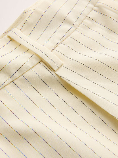 Striped Tie-Front Cropped Top & Shorts Set