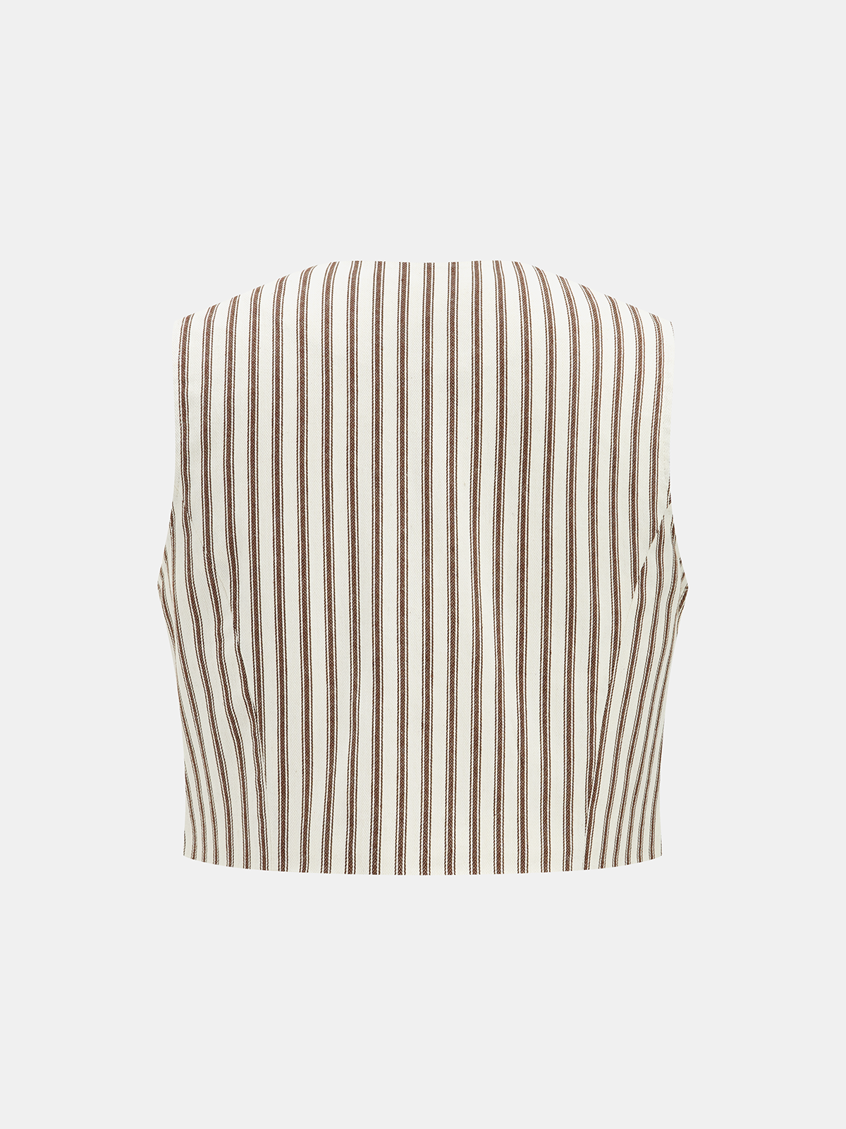 Cotton Striped Sleeveless Top & Midi Skirt Set