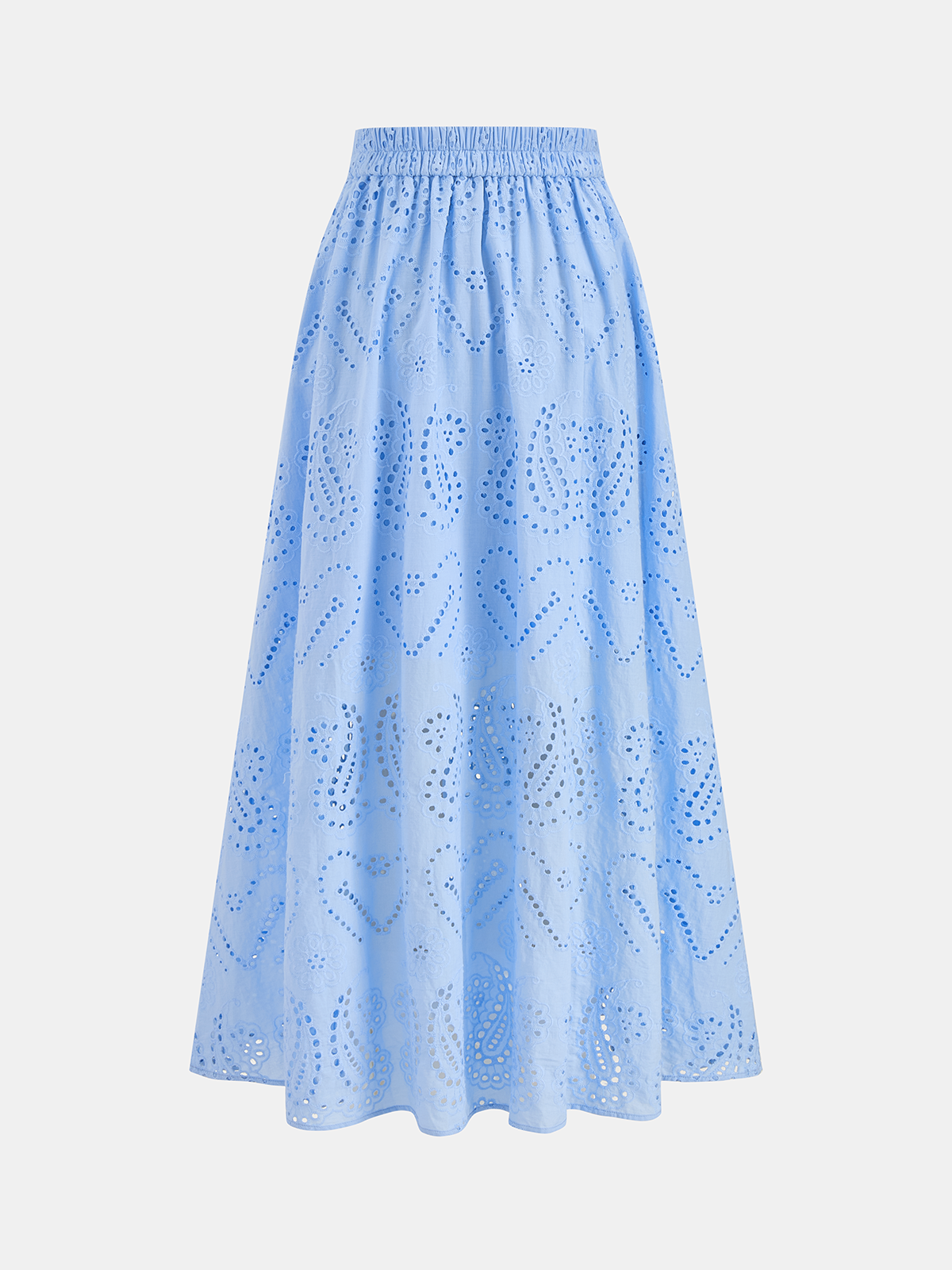 Eyelet Embroidery Top & Maxi Skirt Set