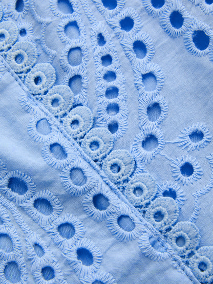 Eyelet Embroidery Top & Maxi Skirt Set