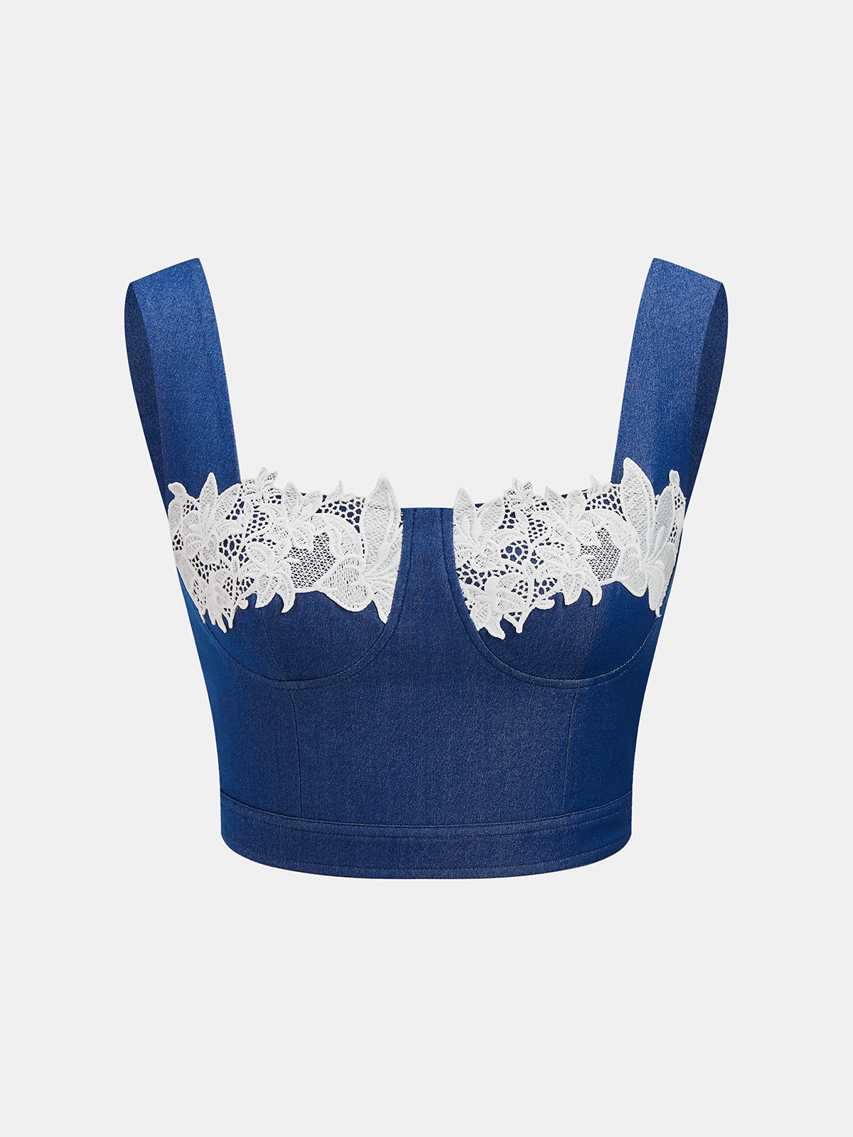 Lace Trim Cami Crop Top & Shorts Set