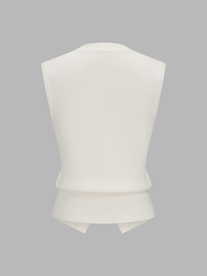 Removable Sailor Collar Knit Vest
