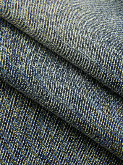 Asymmetric Button Wide Leg Jeans