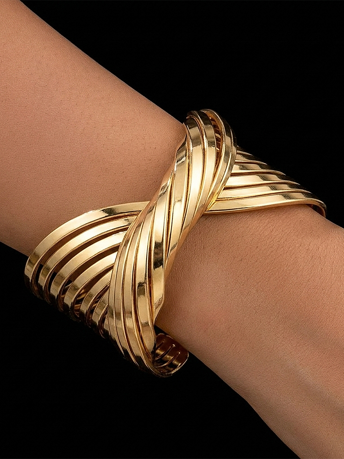 Twisted Multi Layer Cuff Bracelet