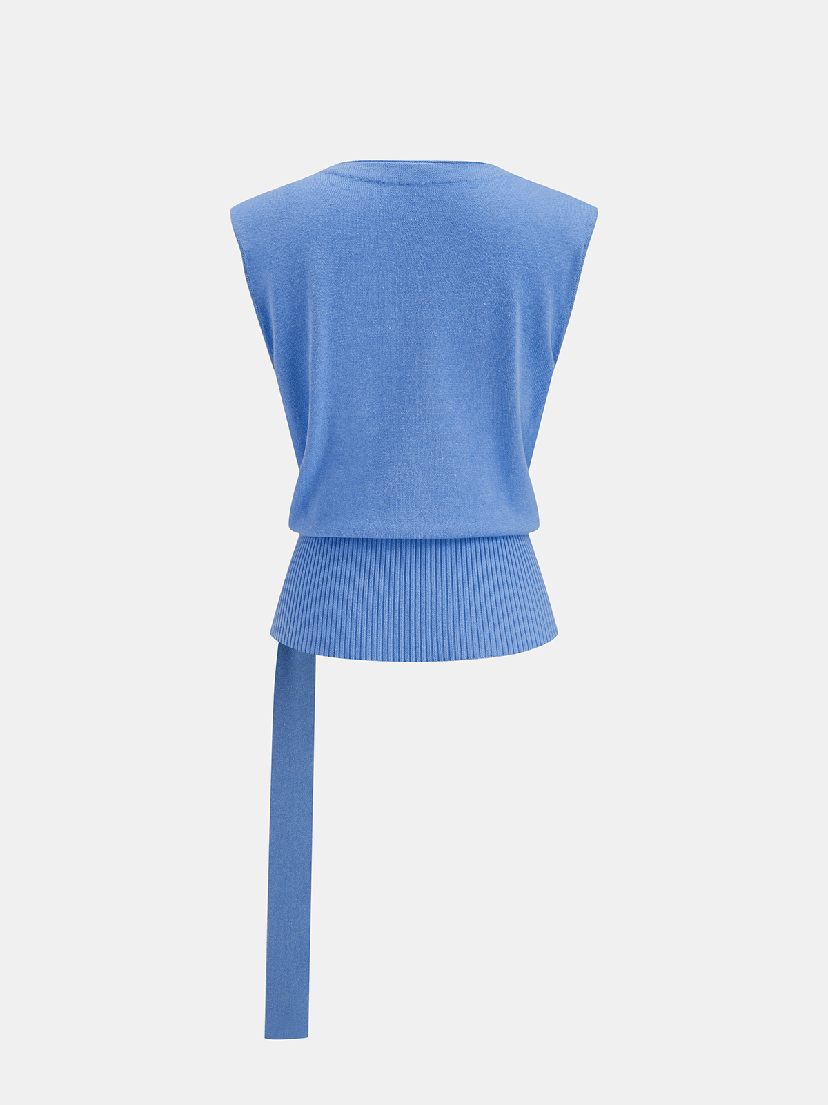 V-Neck Tie Waist Knit Vest