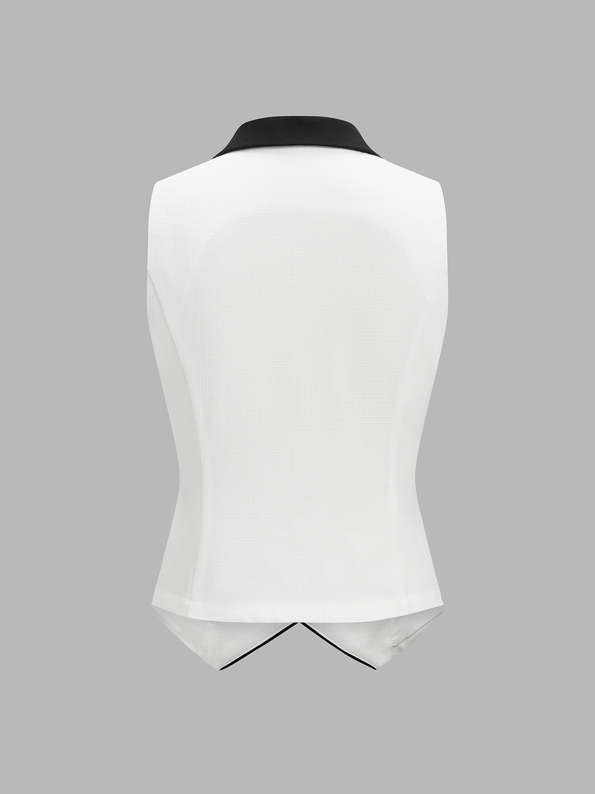 Cotton Linen Contrast Collar Vest & Shorts Set