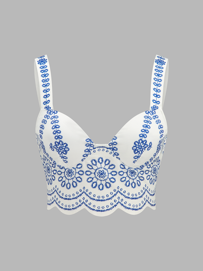 Printed Cami Top & Wide Leg Pants Set