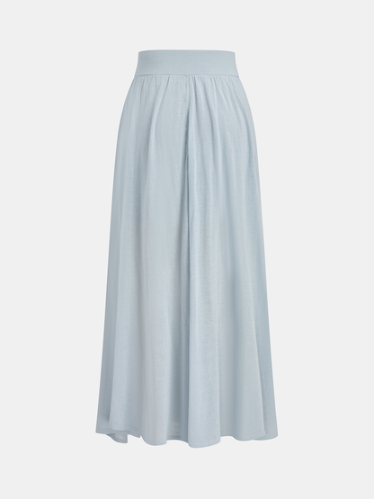 Cable-Knit Polo Top & Maxi Skirt Set