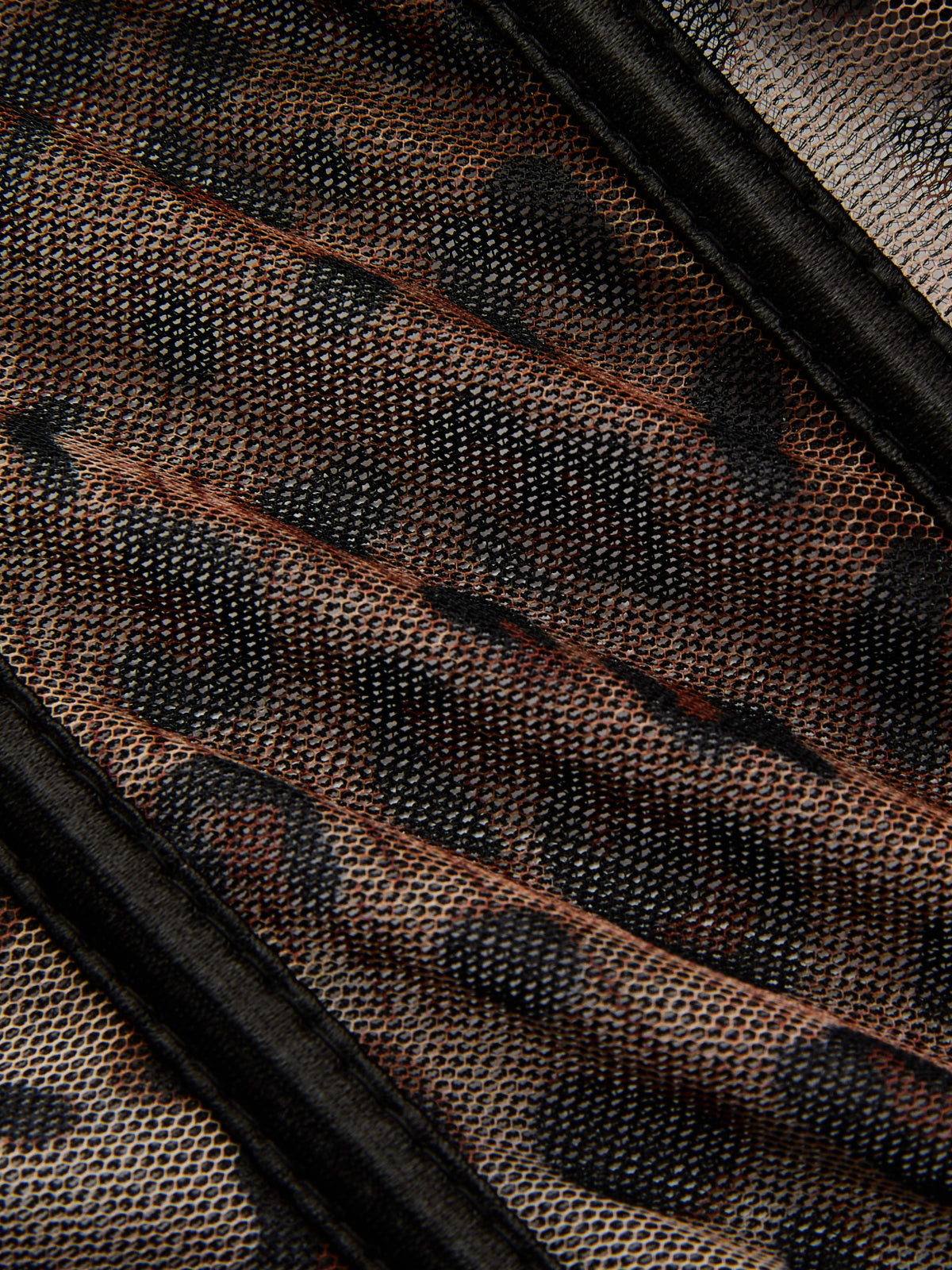 Leopard Print Mesh Cami Corset Top