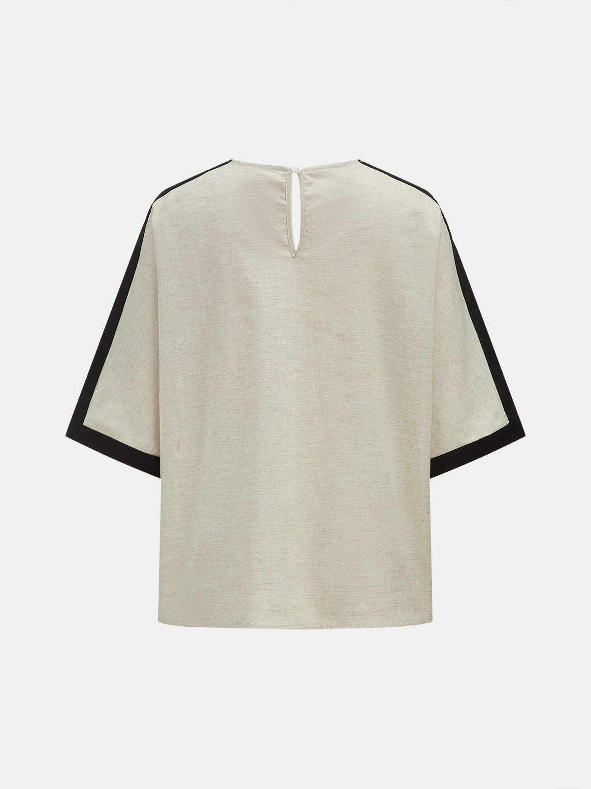 Cotton Linen Contrast Trim Top & Shorts Set