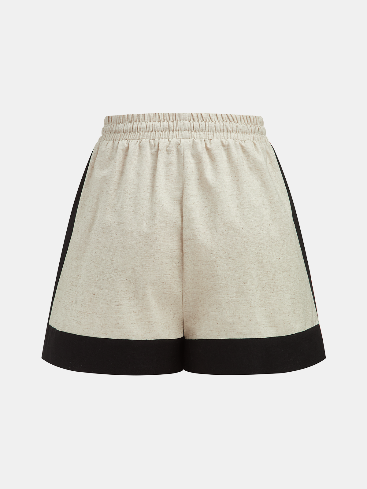 Cotton Linen Contrast Trim Top & Shorts Set