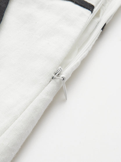 Cotton Linen Contrast Trim Top & Shorts Set