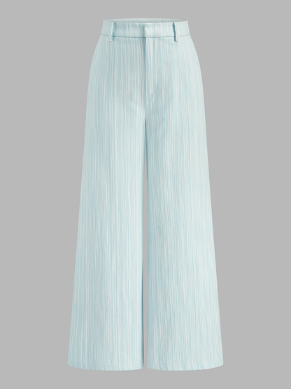 Bow-Back Top & Pinstripe Pants Set