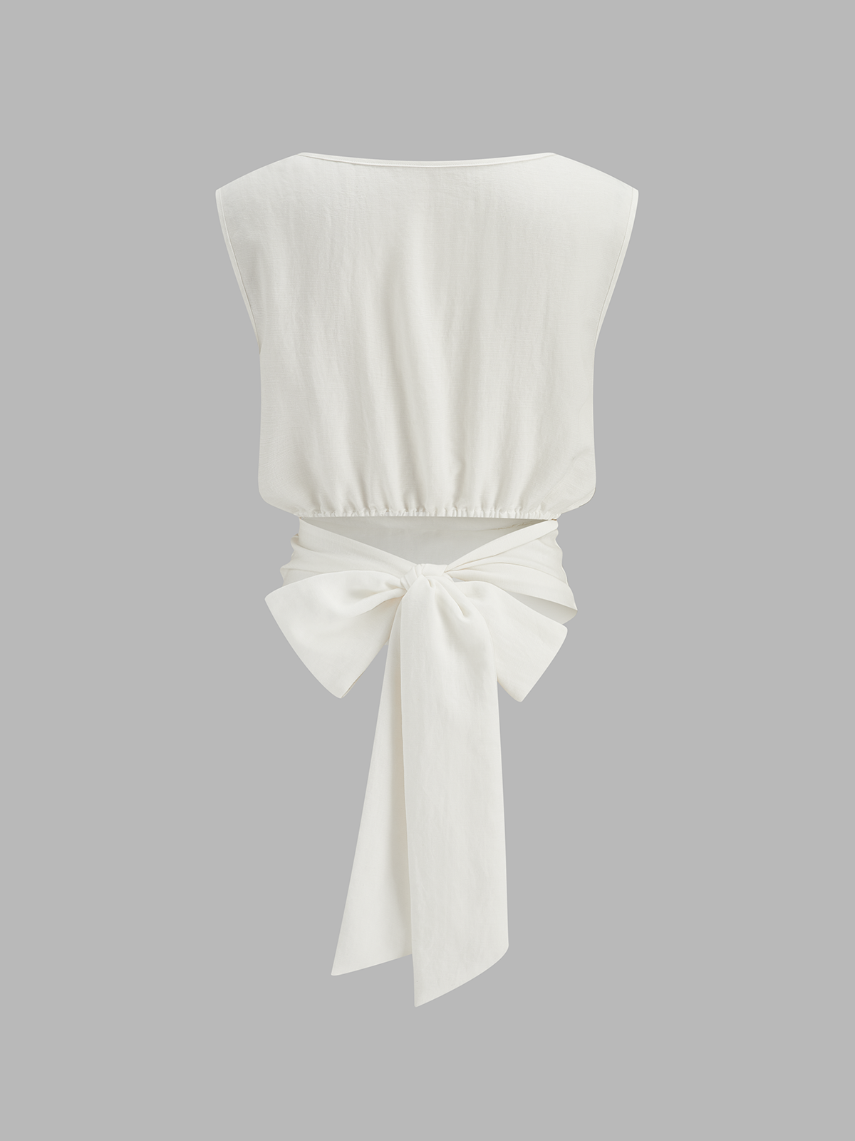 Bow-Back Top & Pinstripe Pants Set