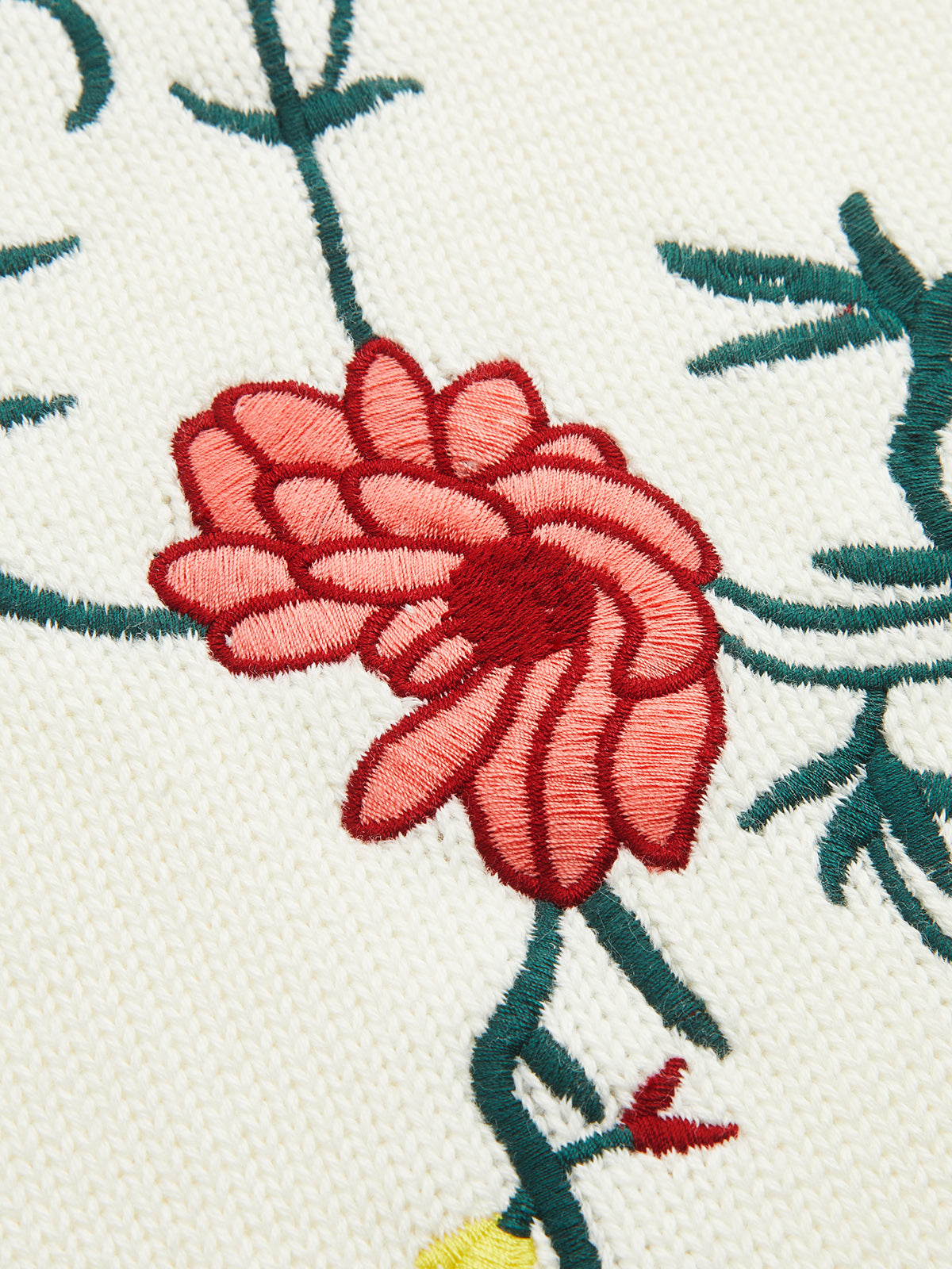Floral Embroidered Sleeveless Knit Top