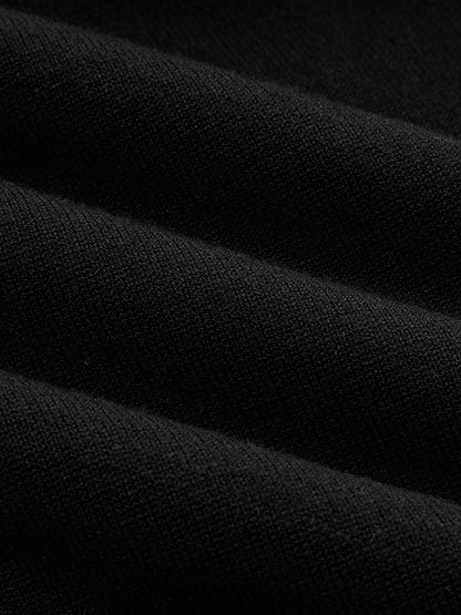 Contrast Trim Short Sleeve Knitted Polo Top