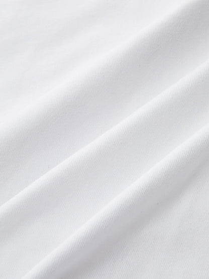 Twist-Front Asymmetric Cotton T-Shirt