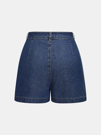 Peplum Denim Cami Top & Shorts Set