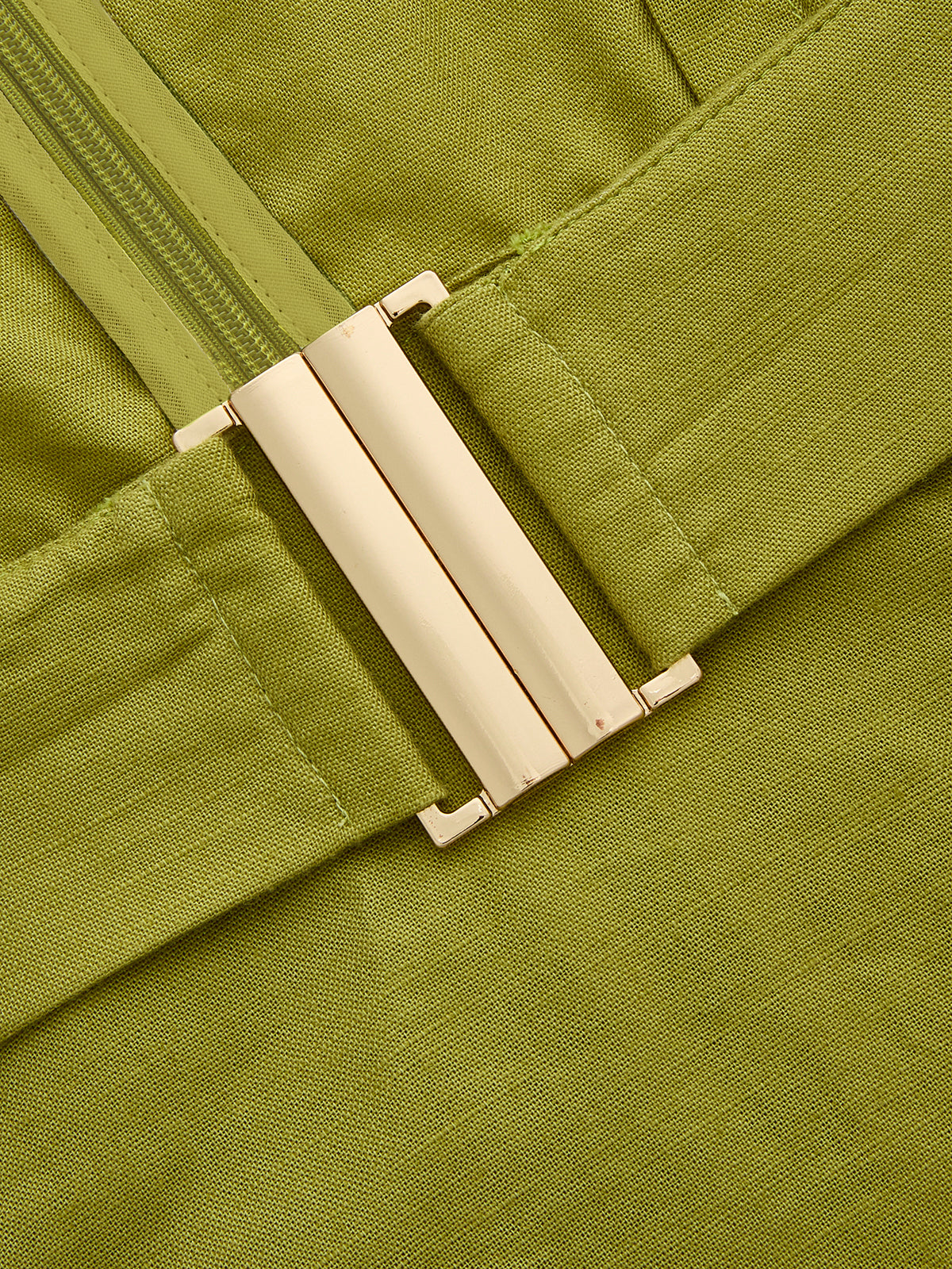 Cutout Sleeveless Cotton Linen Maxi Dress