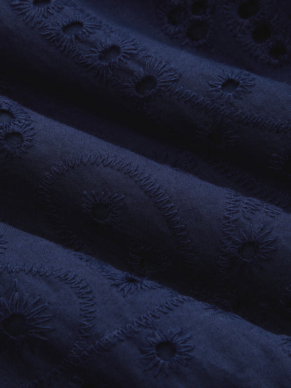 Eyelet Embroidery Tiered Cami Dress