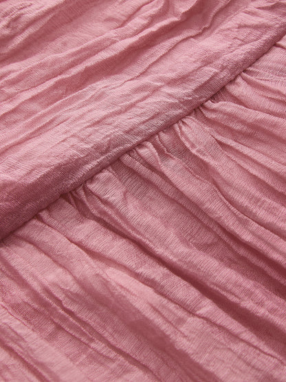 Crinkled Textured Halter Maxi Dress