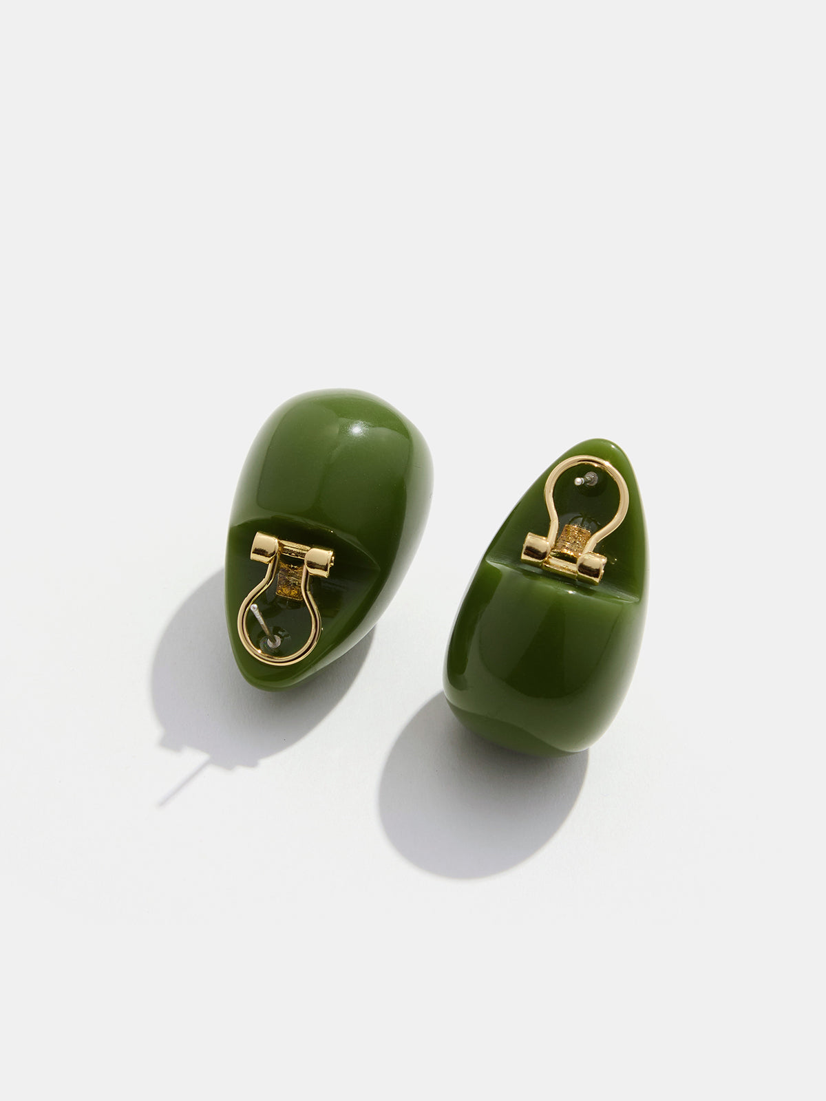 Glossy Chunky Resin Teardrop Earrings