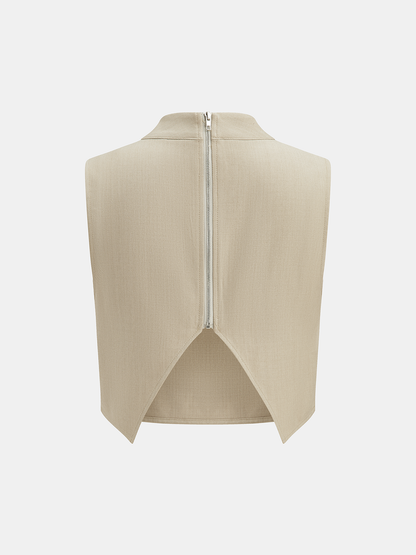 Backless Crop Vest & Belted Skort Set