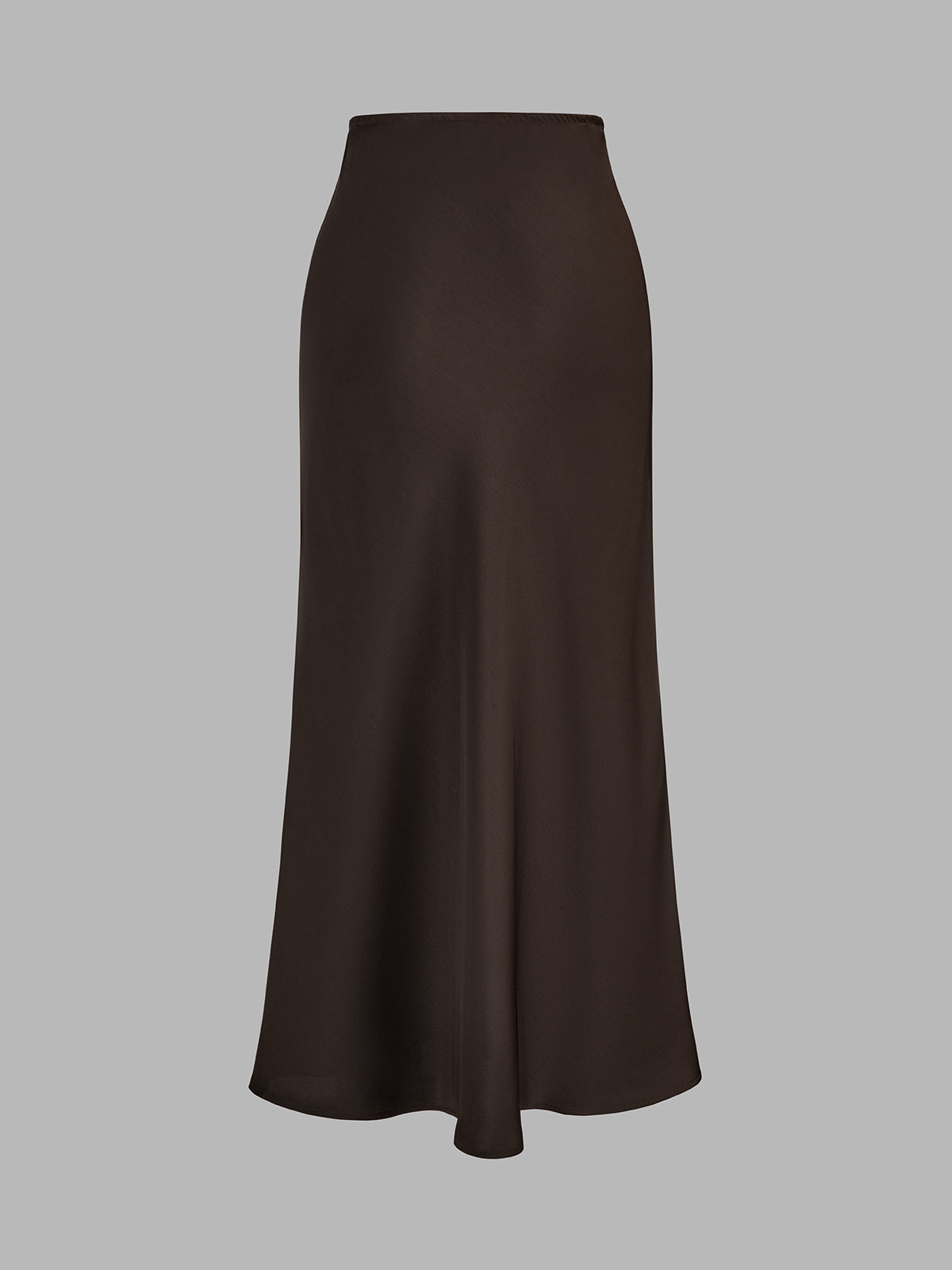 Belted Peplum Top & Satin Midi Skirt Set