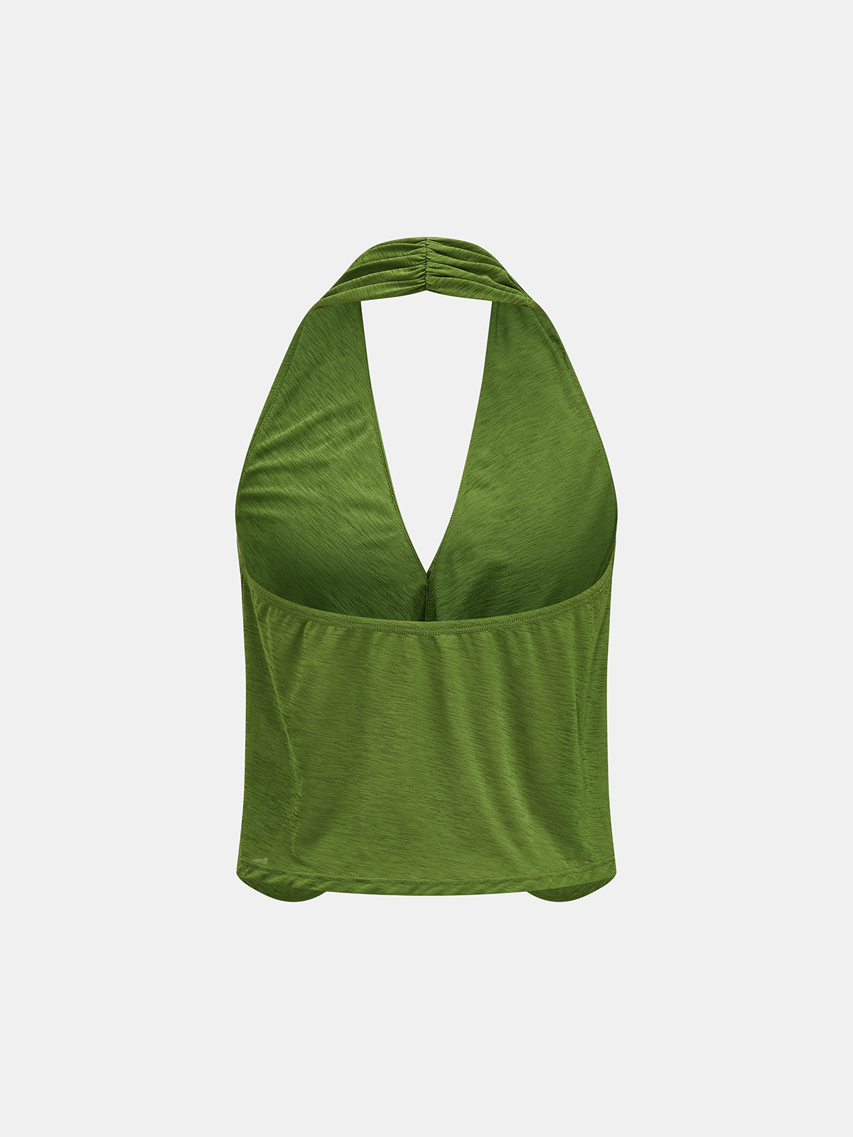 Halter Twist Front Deep V Tank Top