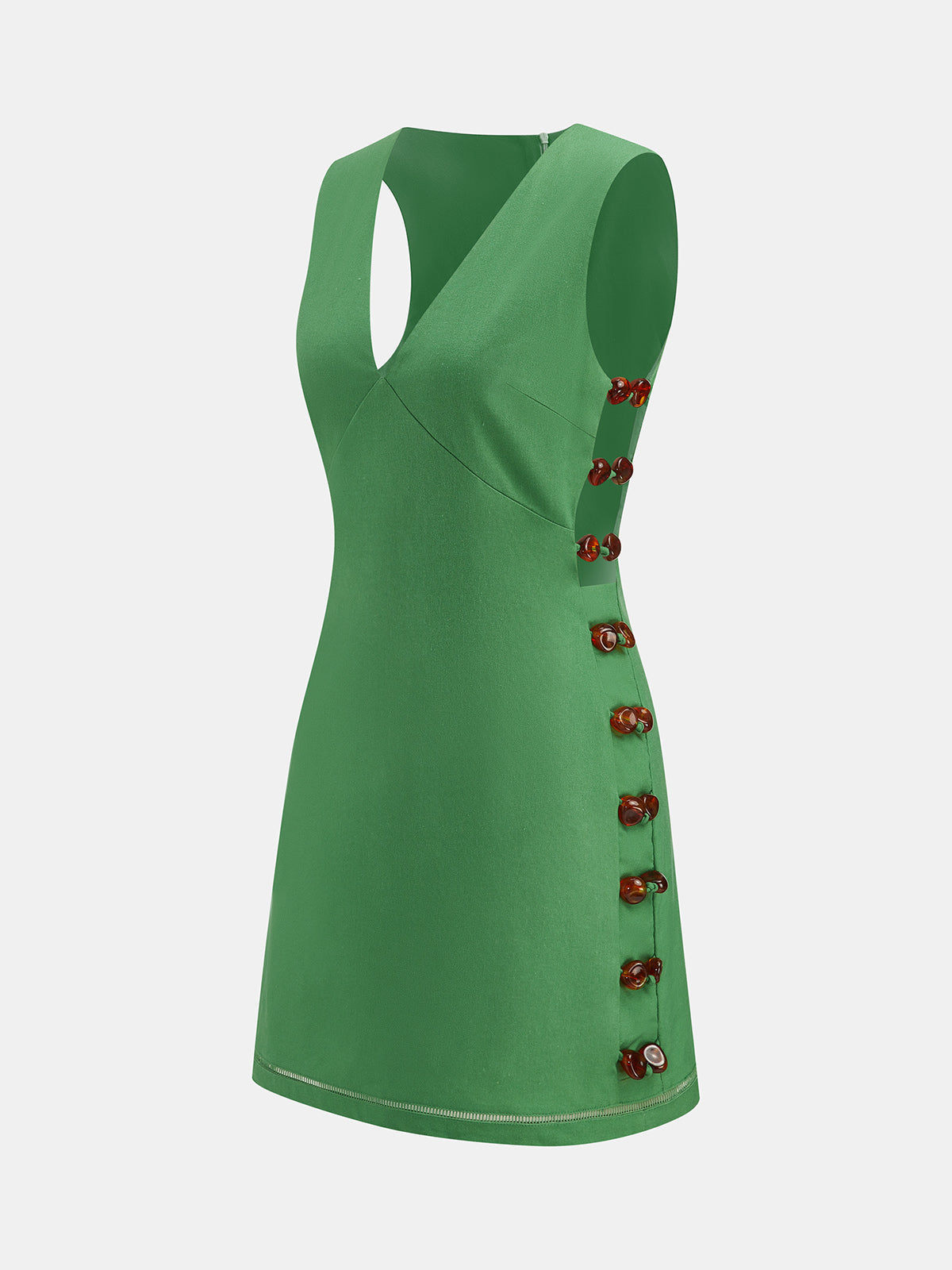Amber Detail Cut-Out Mini Dress