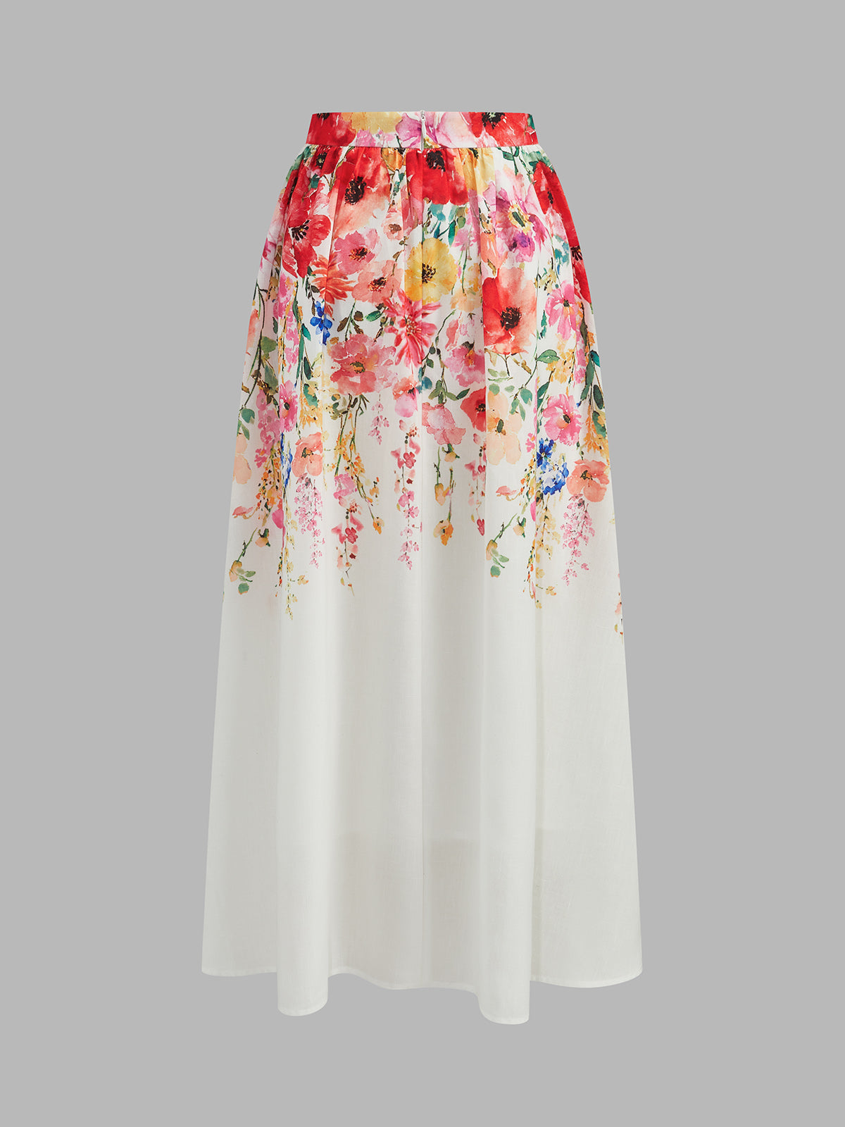Watercolor Flower Two Piece Skirt Set