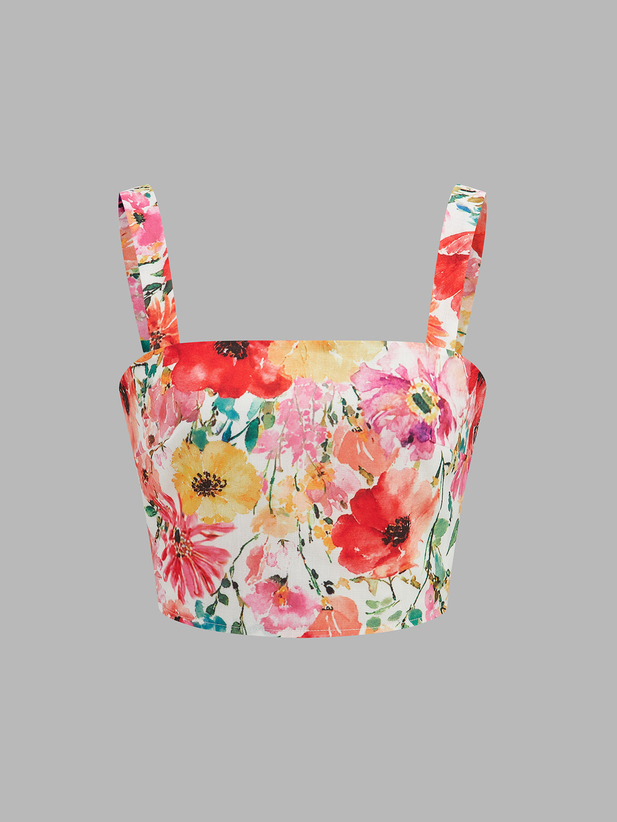 Watercolor Flower Two Piece Skirt Set