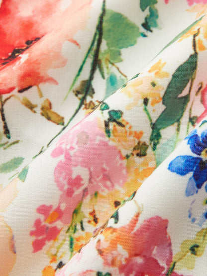 Watercolor Flower Two Piece Skirt Set