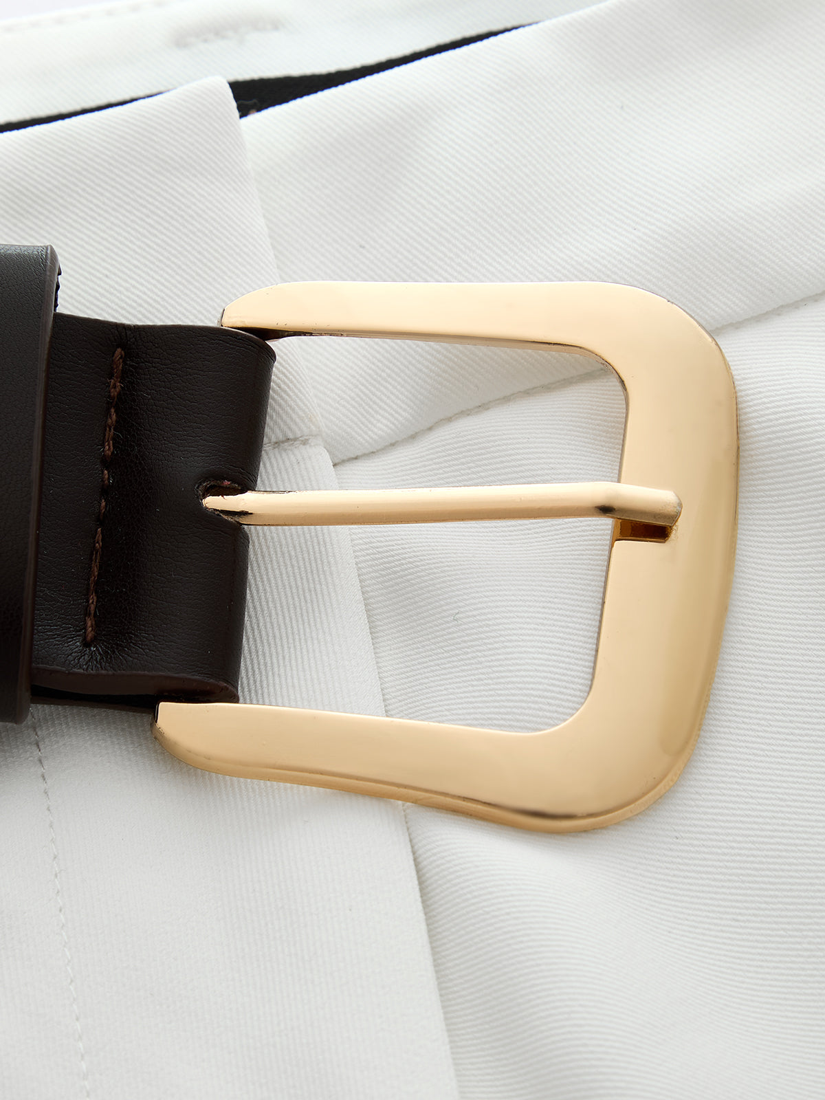Belted Draped Wide Leg Pants