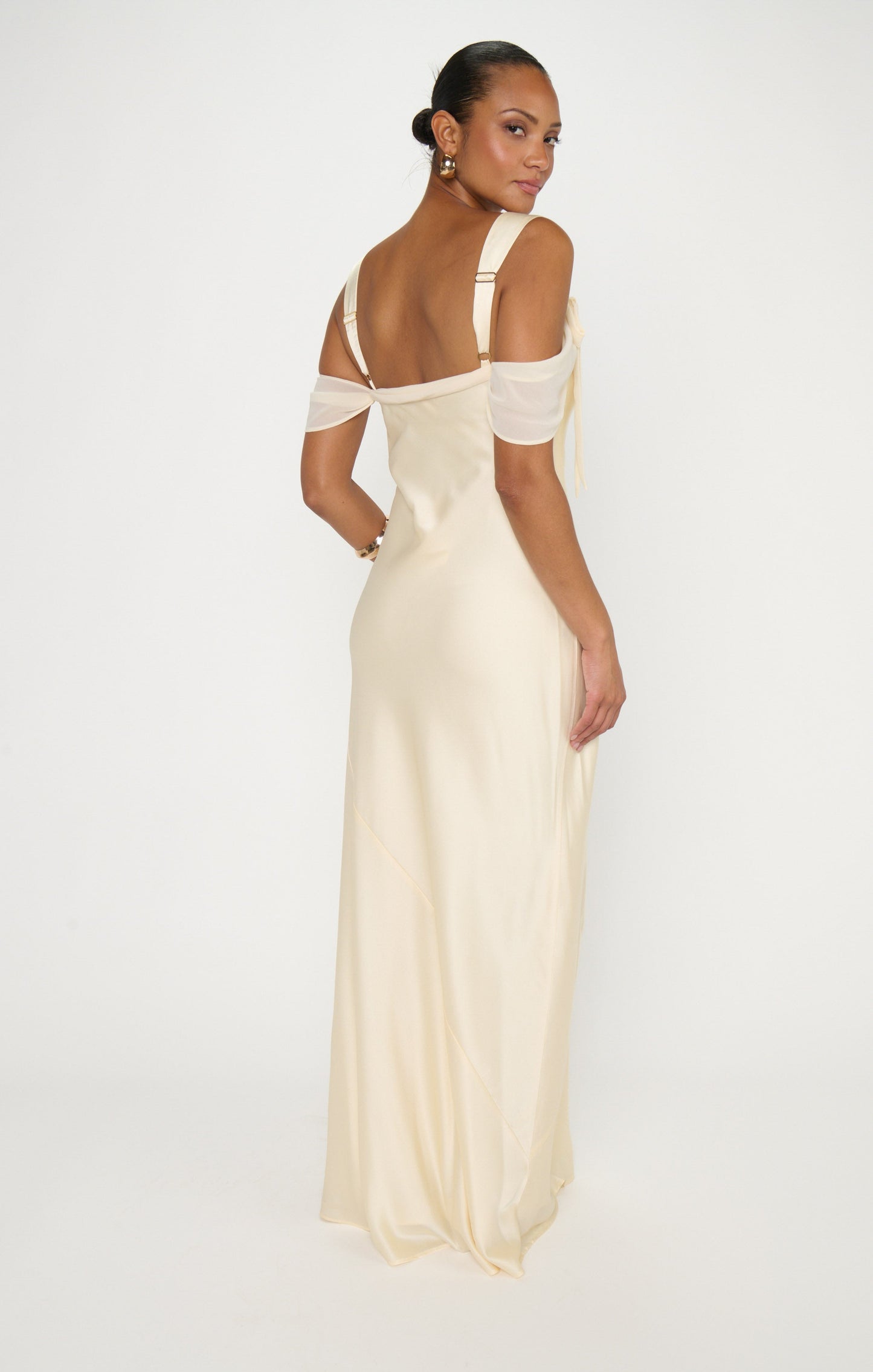 Bella Maxi Dress ~ Buttercream Luxe Satin
