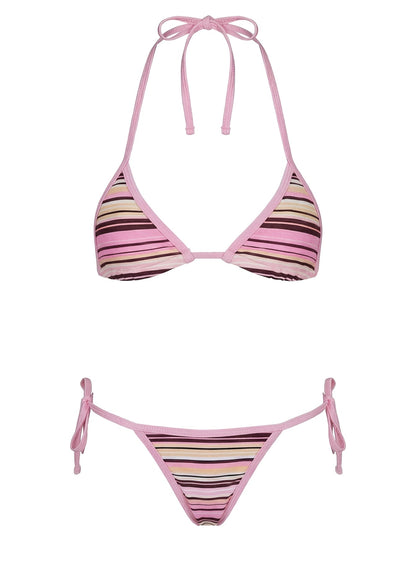 Beasley Tie Side Bikini Bottoms Pink / Yellow Stripe