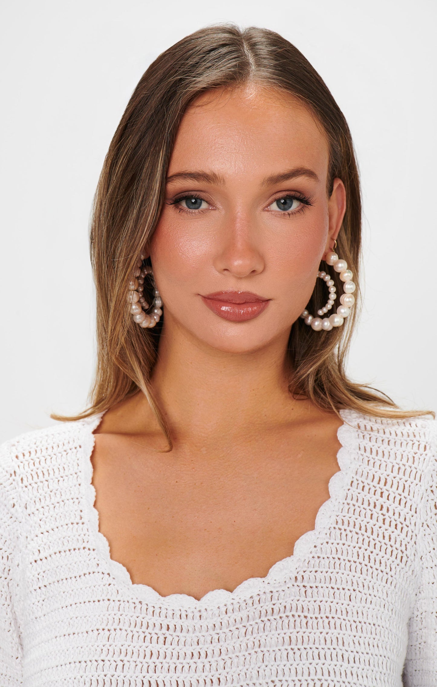 Frasier Sterling Bordeaux Earrings ~ Ivory