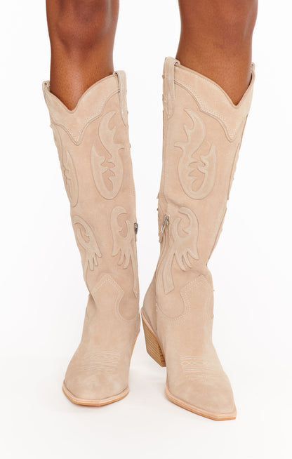Dolce Vita Samsin Cowboy Boot ~ Taupe