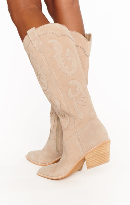 Dolce Vita Samsin Cowboy Boot ~ Taupe