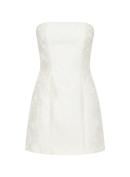 Heaven Sent Strapless Mini Dress White