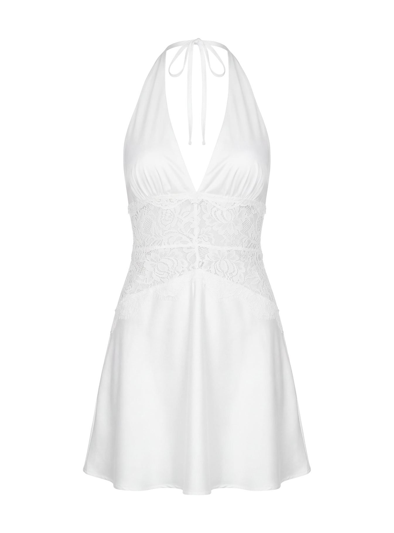 Klairee Lace Mini Dress White