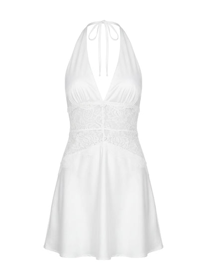 Klairee Lace Mini Dress White