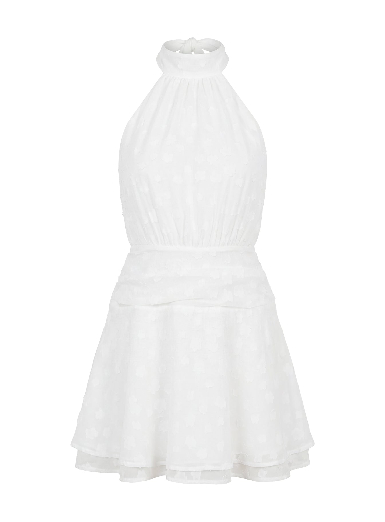 Lucky Ones Halter Mini Dress White