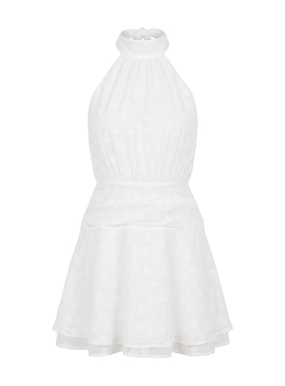 Lucky Ones Halter Mini Dress White